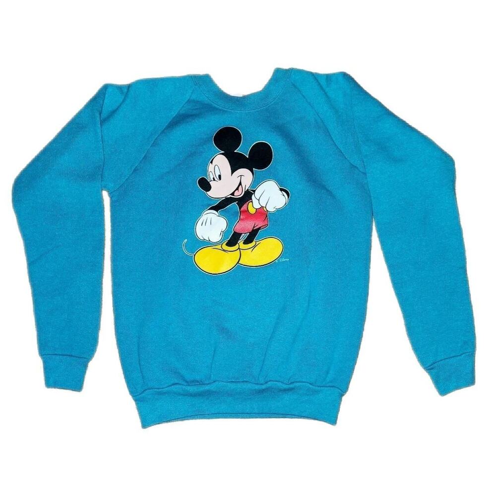 DISNEY VINTAGE YOUTH MICKEY MOUSE SWEATSHIRT KIDS 90S KIDCORE CASUAL
